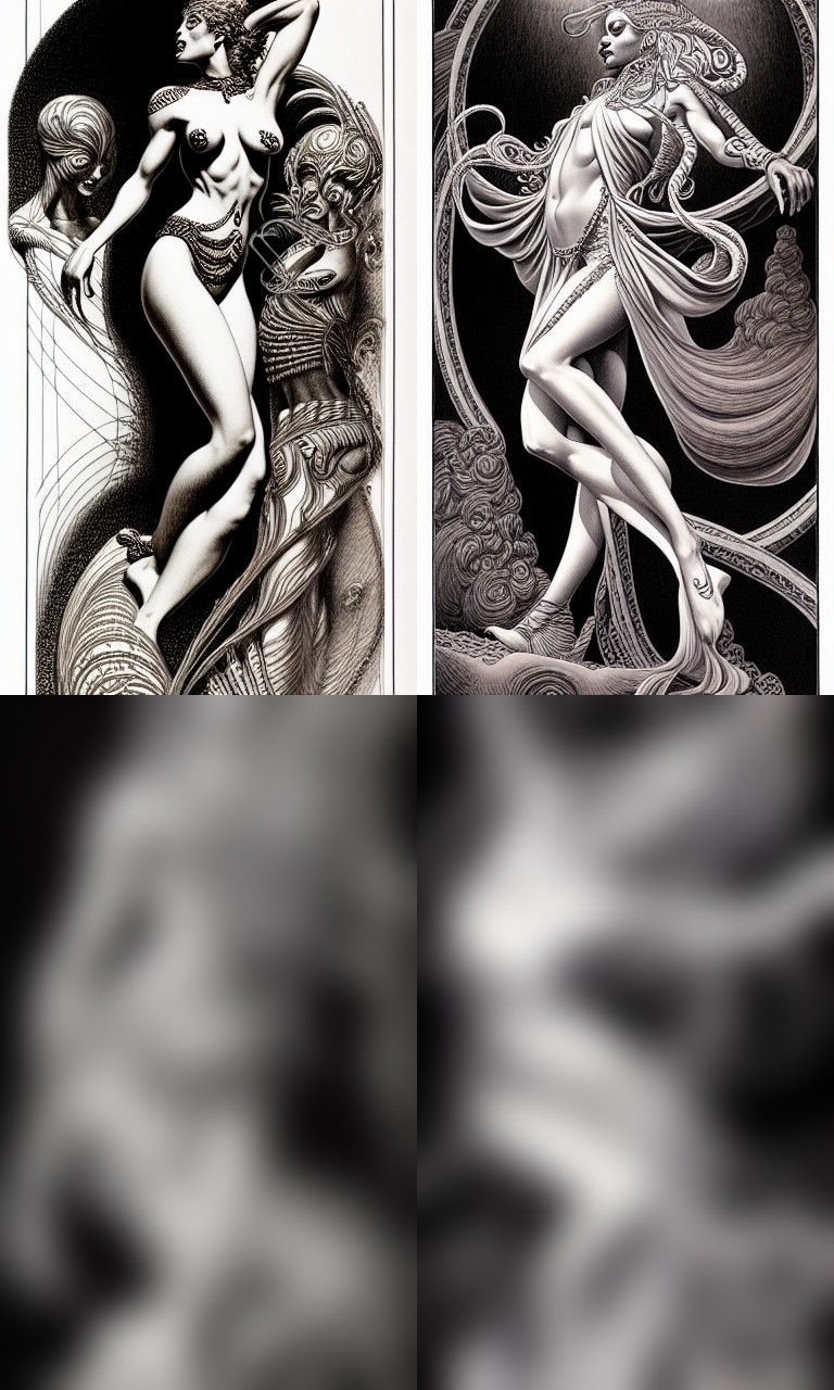 fine lined black ink hyperdetailed intricate drawing of the ...