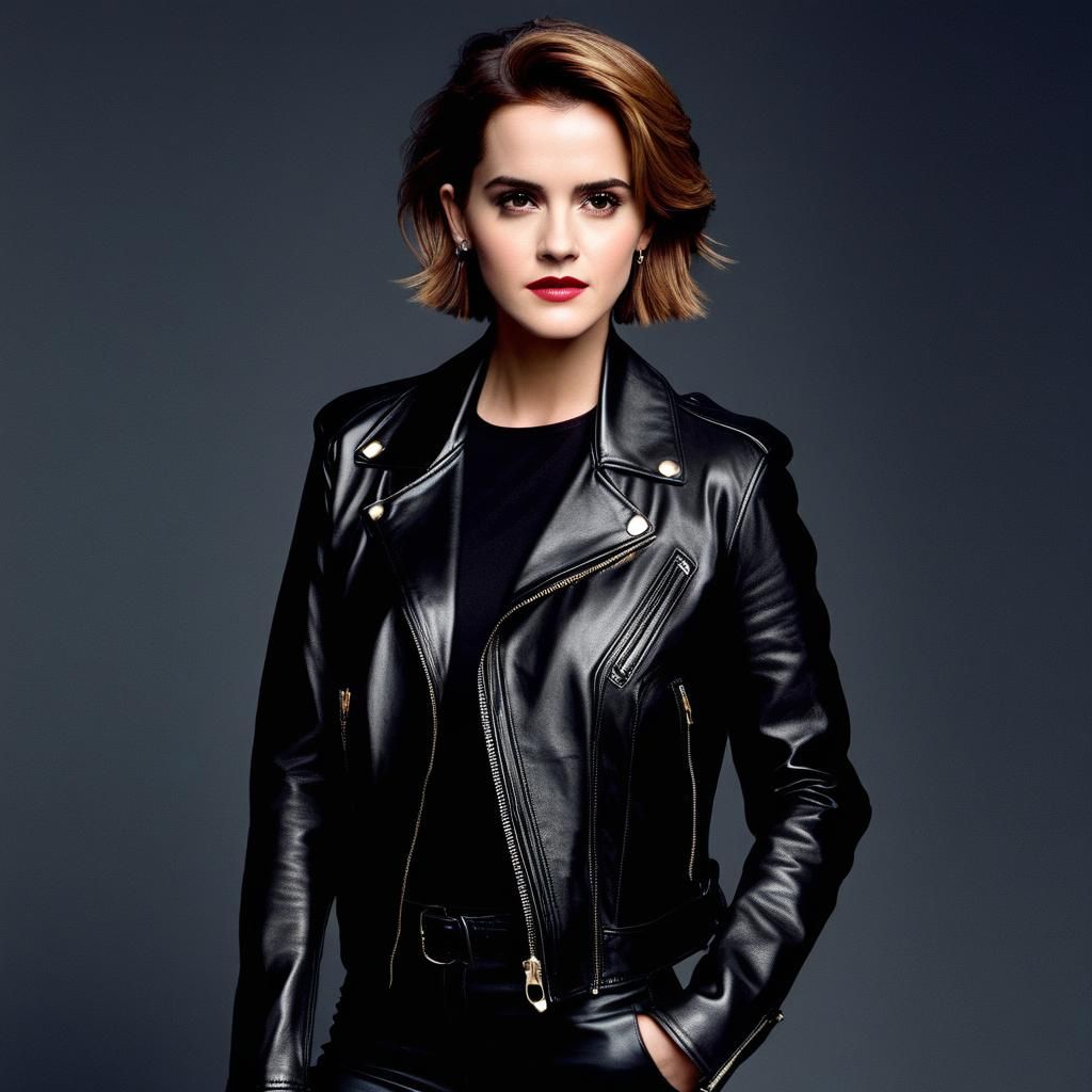 Emma Watson ultrarealistic face, photo pro, 30 years old, 80's fashion ...