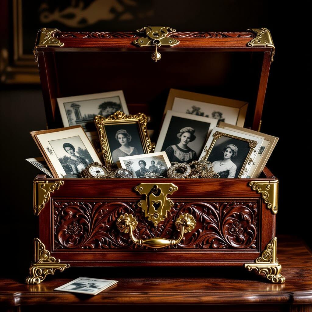 An ornate carved wooden chest  by @Mikey