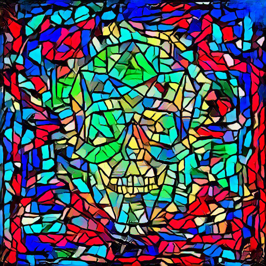 Stained Glass Skull