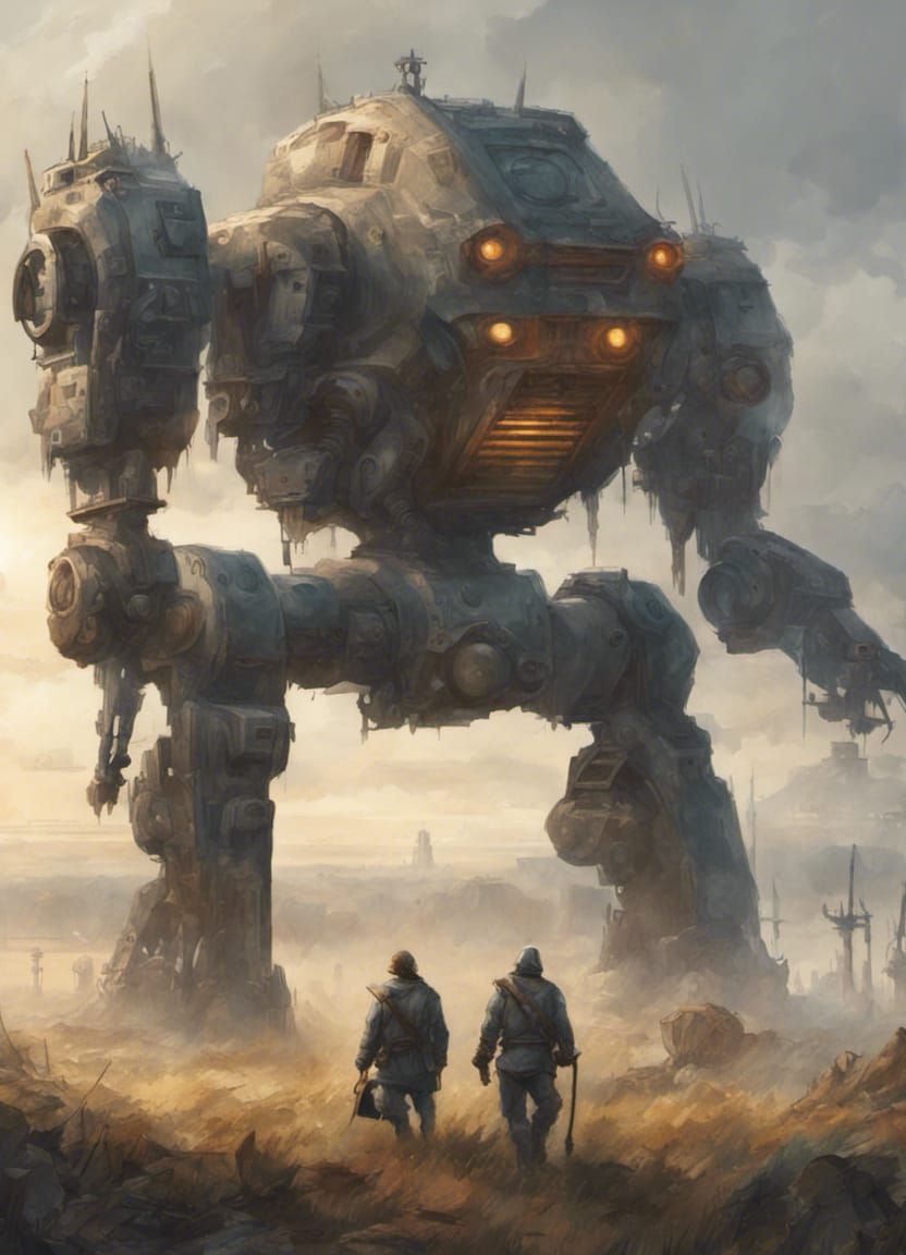 Post-war Mech 1916 - AI Generated Artwork - NightCafe Creator