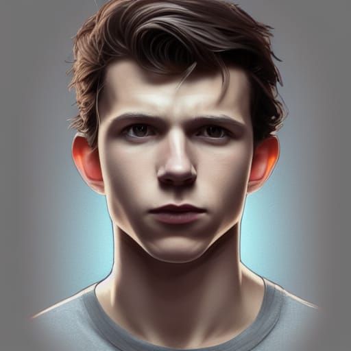 Detailed Portrait of Tom Holland in Unreal Engine 5