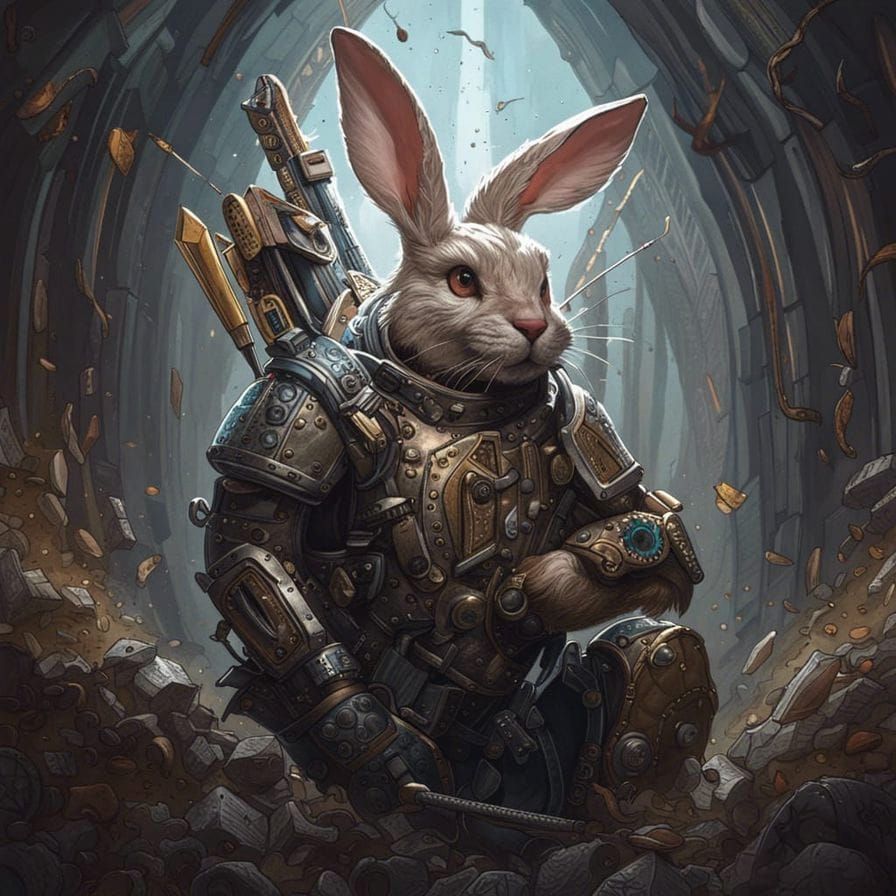 Warrior Rabbit - AI Generated Artwork - NightCafe Creator