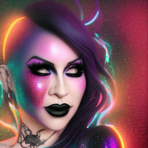 glitter spray paint AI Generated Artwork NightCafe Creator