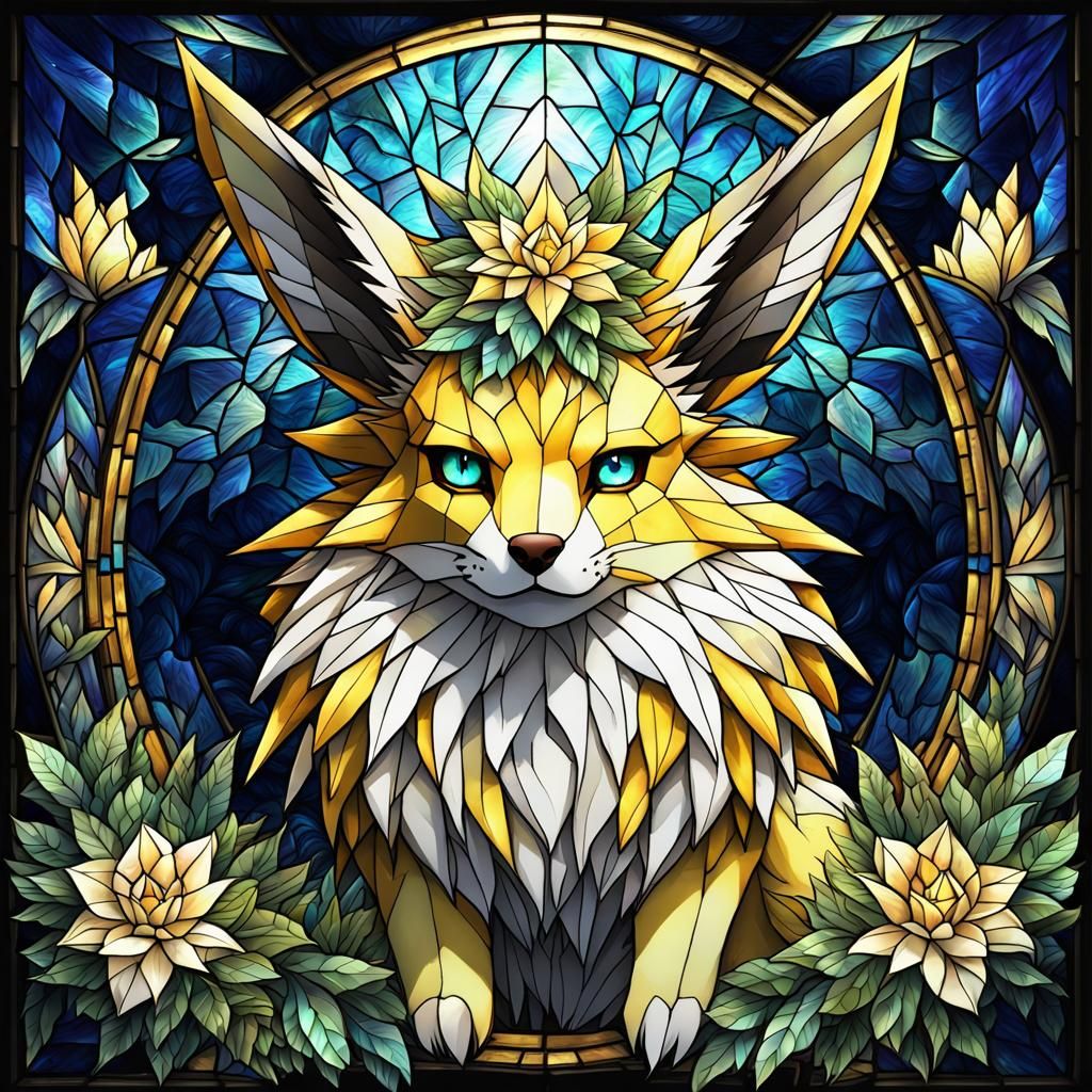 Glass Portrait Jolteon Ai Generated Artwork Nightcafe Creator 6643