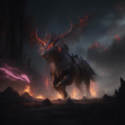 Vulcan Ox AI Generated Artwork NightCafe Creator