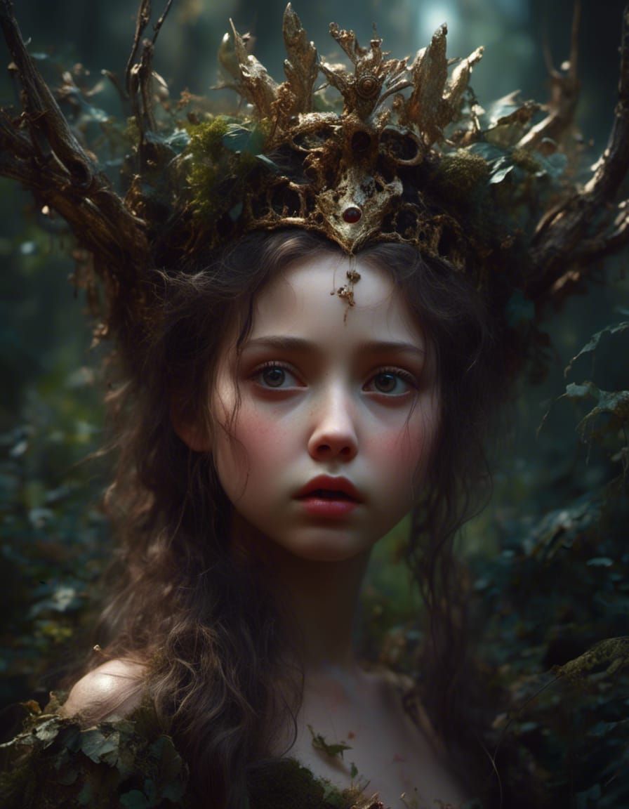 <lora:Decay:1.0> cute adorable forest princess, 3d art, 16k resolution, concept art, masterful render, deviantart, perfect composition, hype...