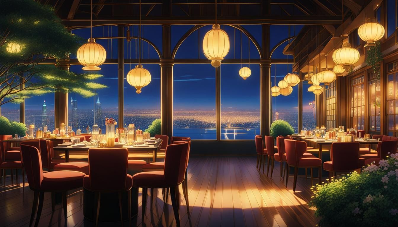 Studio Ghibli, very high quality clear image, dreamy, night ...