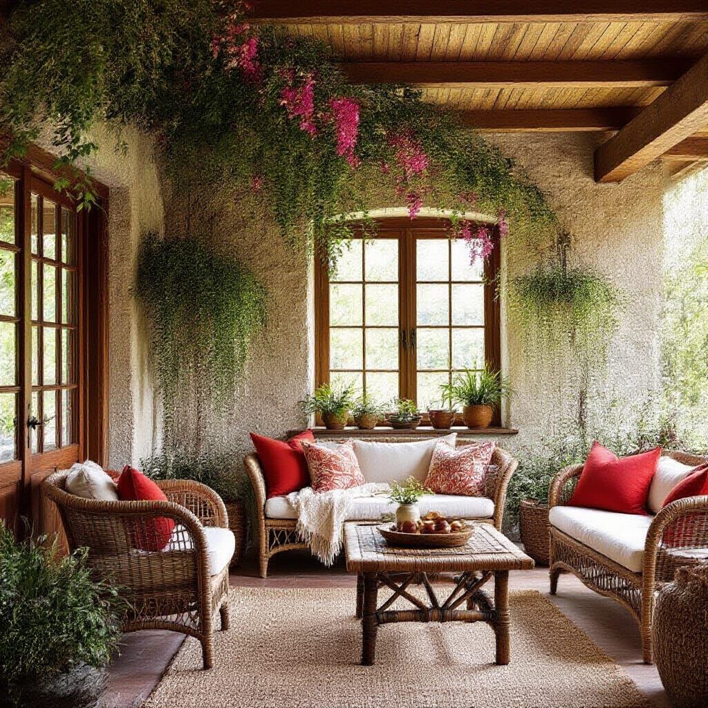 Girl on Pink Swing Under Pink Tree