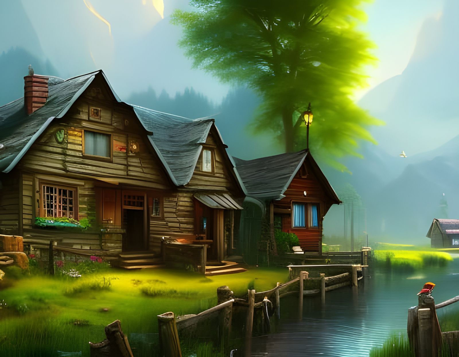 Lake town  by @LoscoFiguro