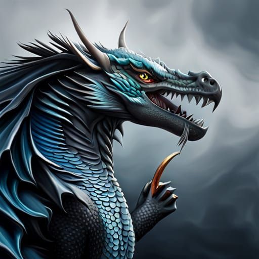 the black dragon - AI Generated Artwork - NightCafe Creator