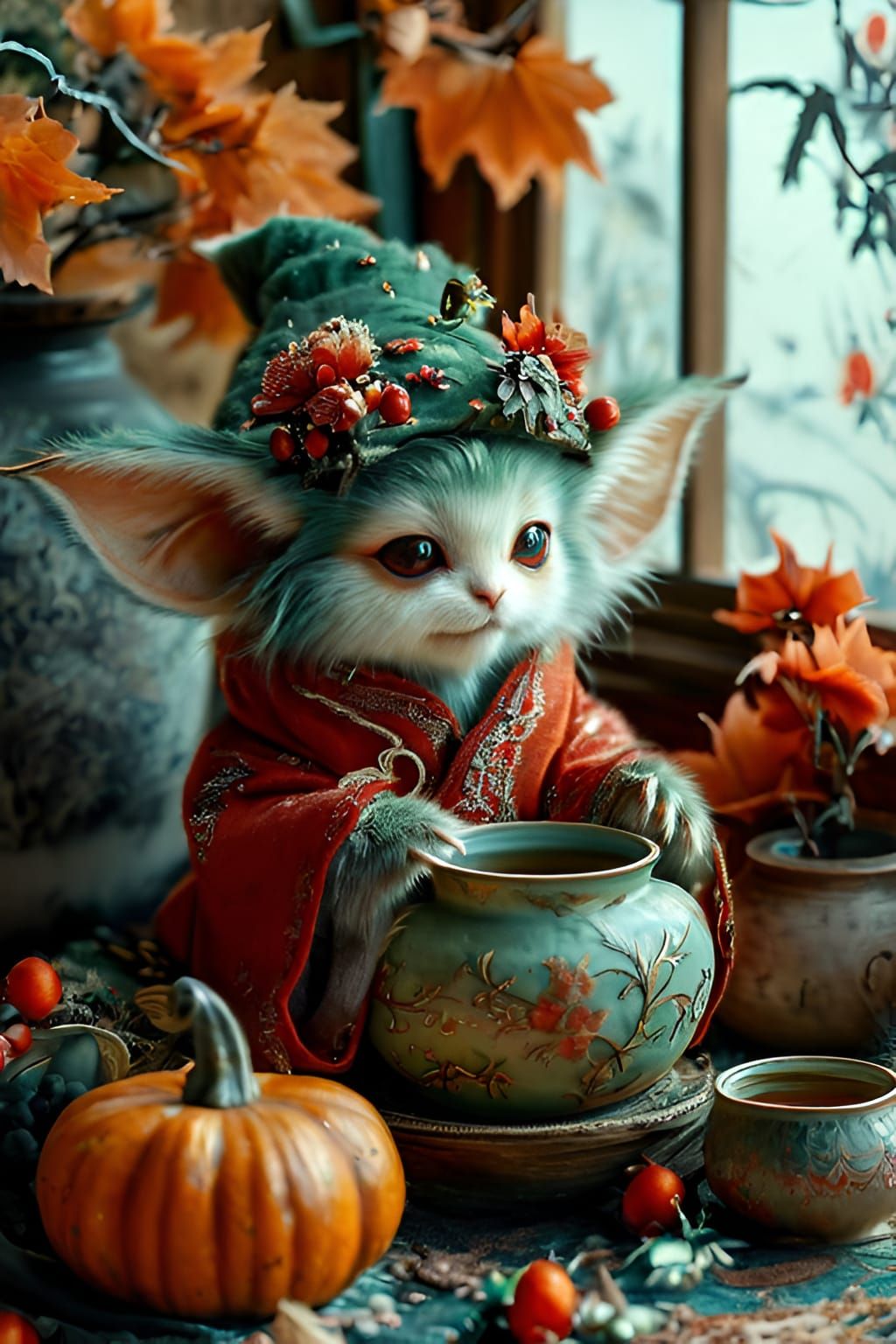 Asian- dressed fairy pixie gremlin creature