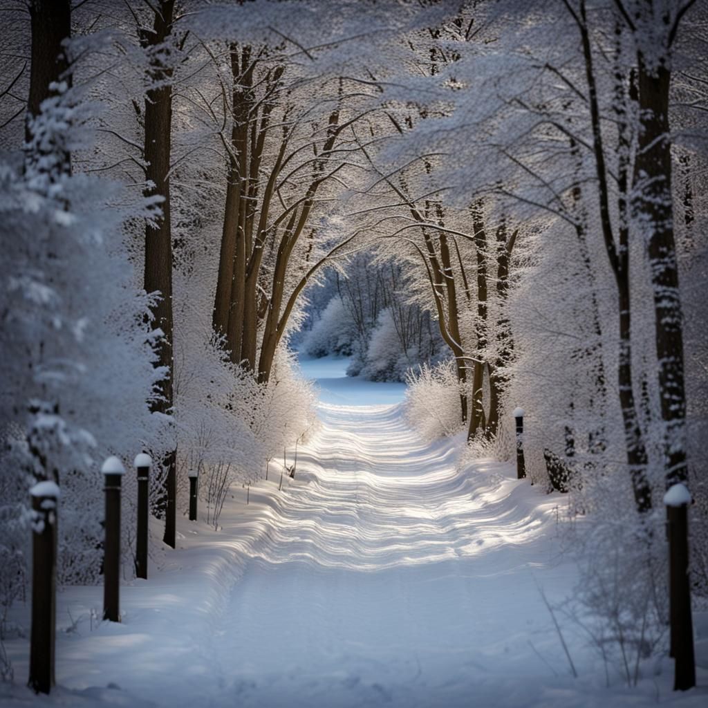 A path to a winter wonderland