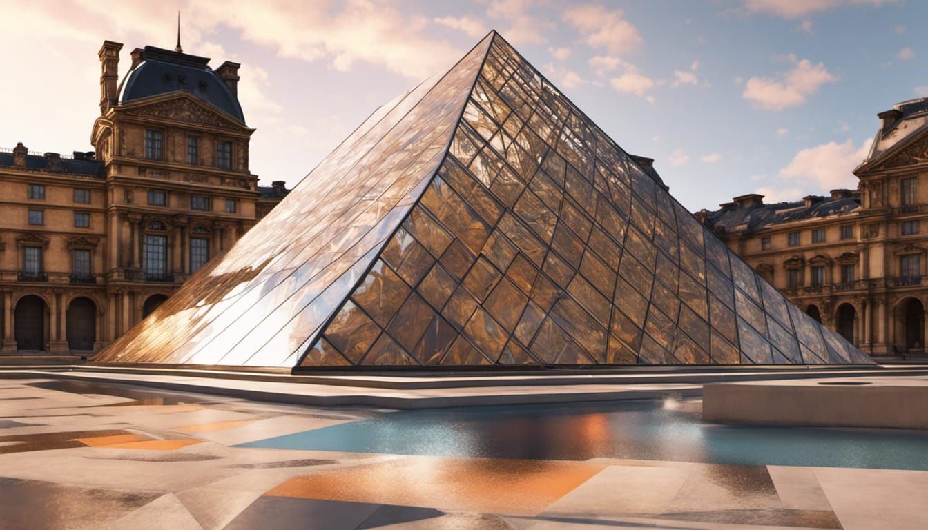 Paris Louvre Museum glass pyramid 2