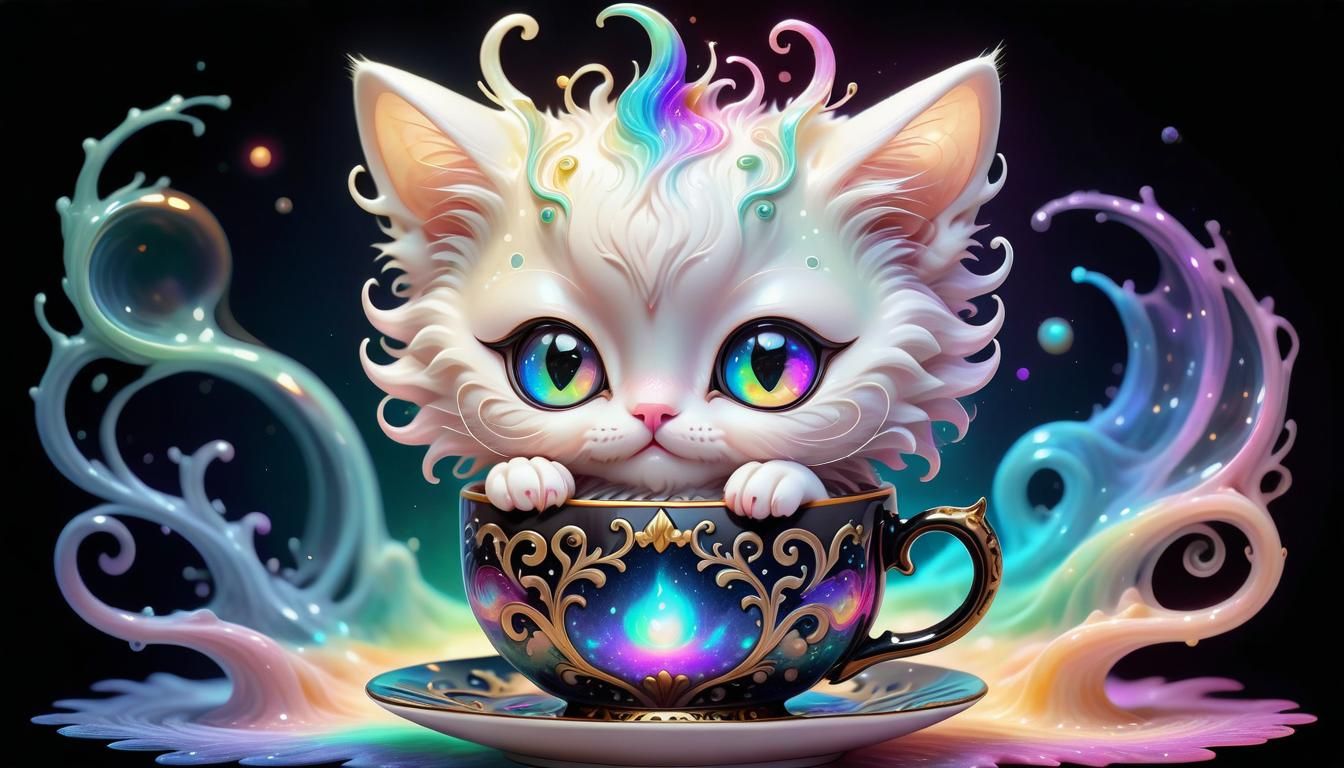 Sugar and Cream in my Teacup - AI Generated Artwork - NightCafe Creator