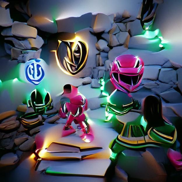 power rangers glowing neon Unreal Engine - AI Generated Artwork ...