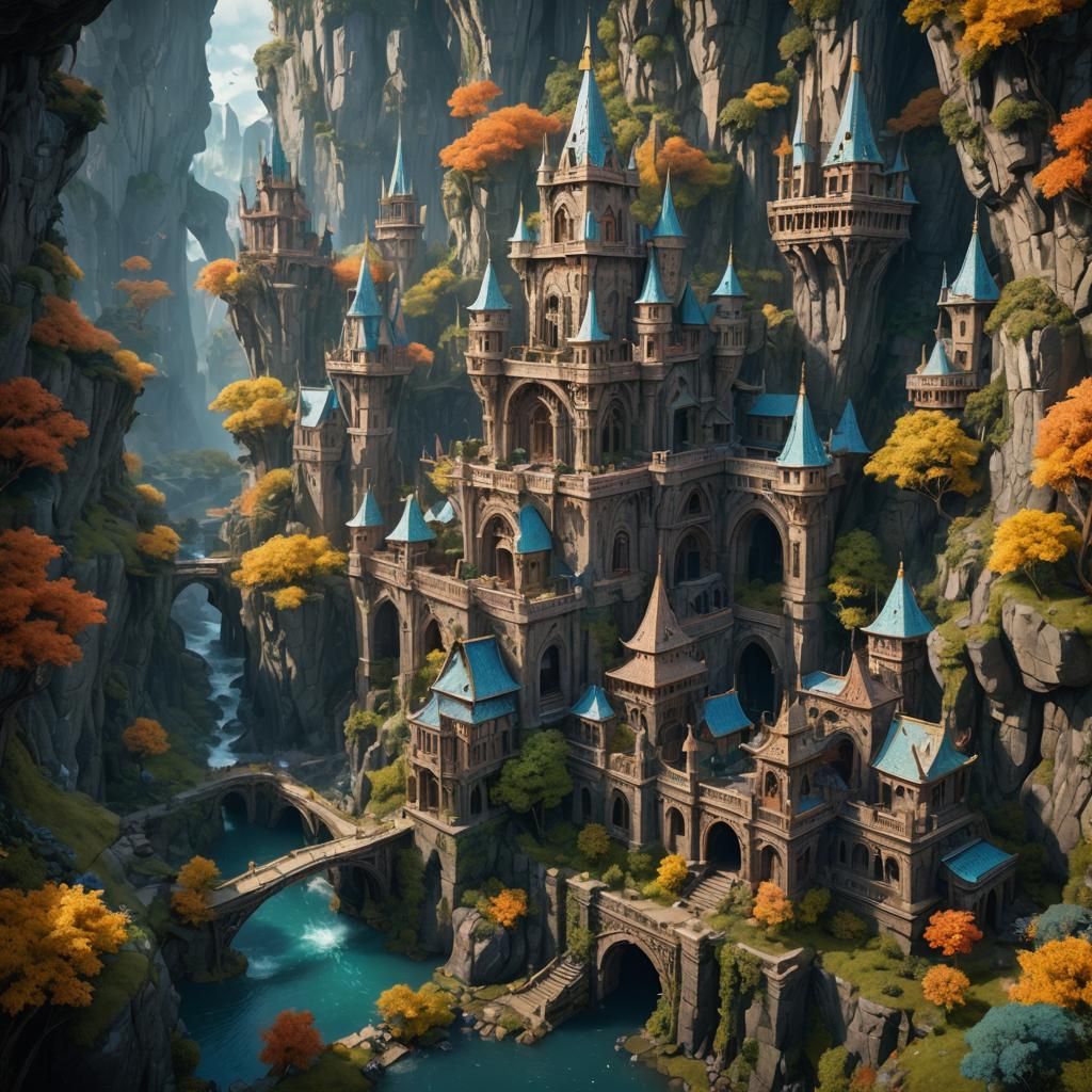 Fantastical Matte Painting in Deep Color