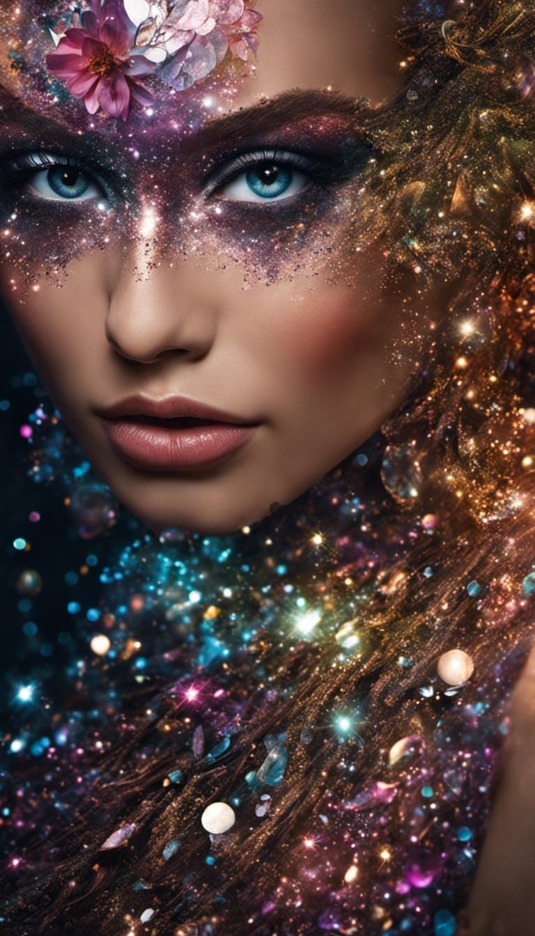 Glitter portrait