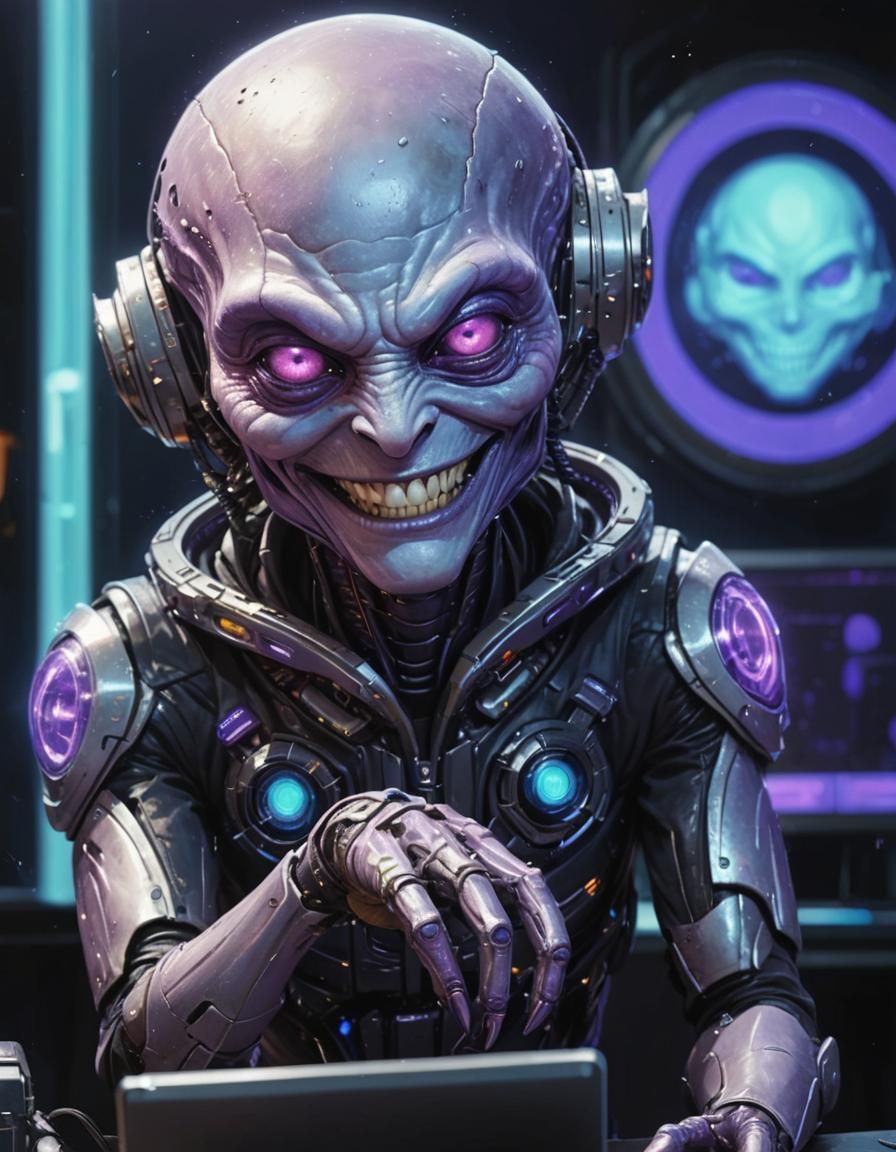 Alien Supervillain  by @Thordis Alfstein