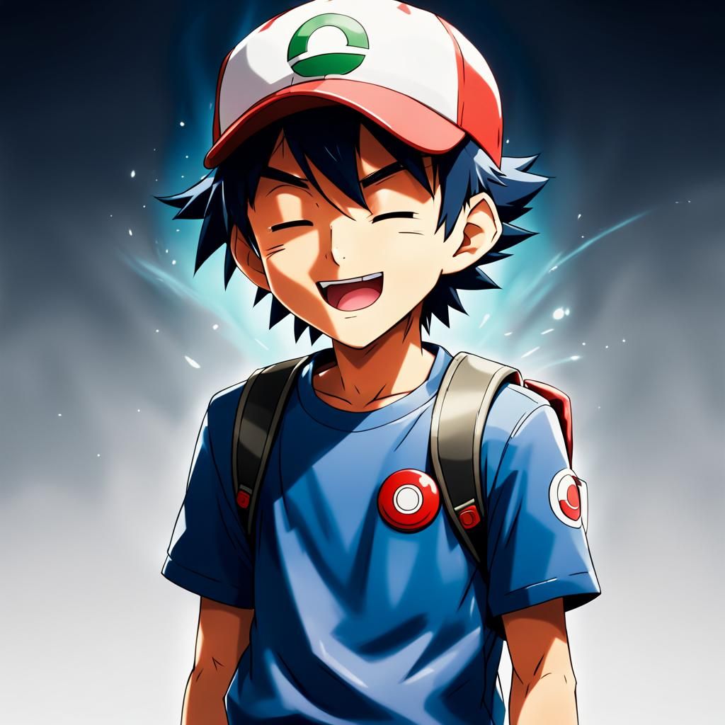 Ash Ketchum laughs