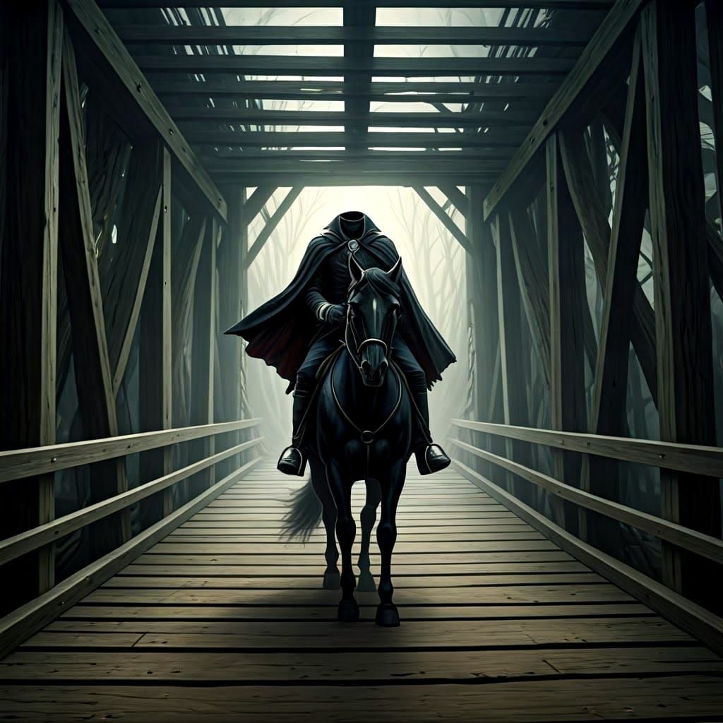 Inside the Sleepy Hollow covered bridge