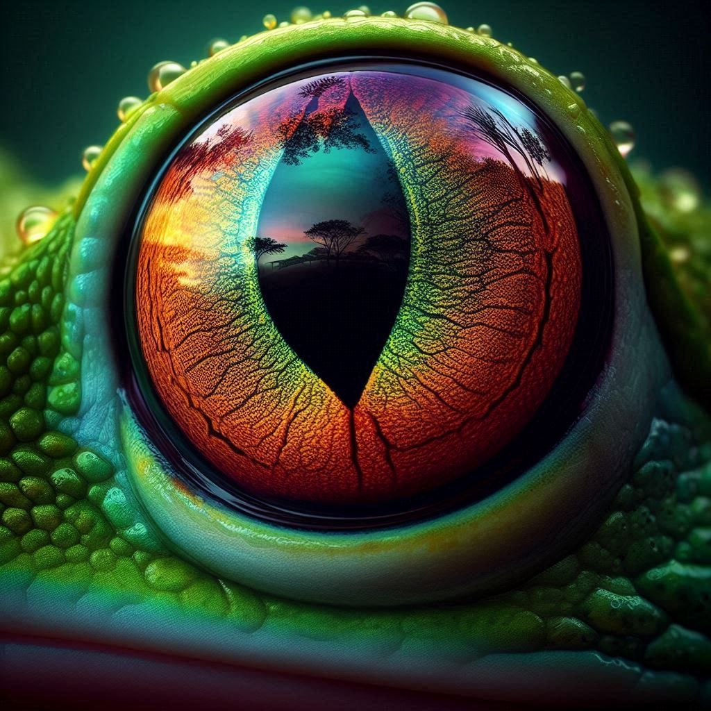 The green frog’s eye