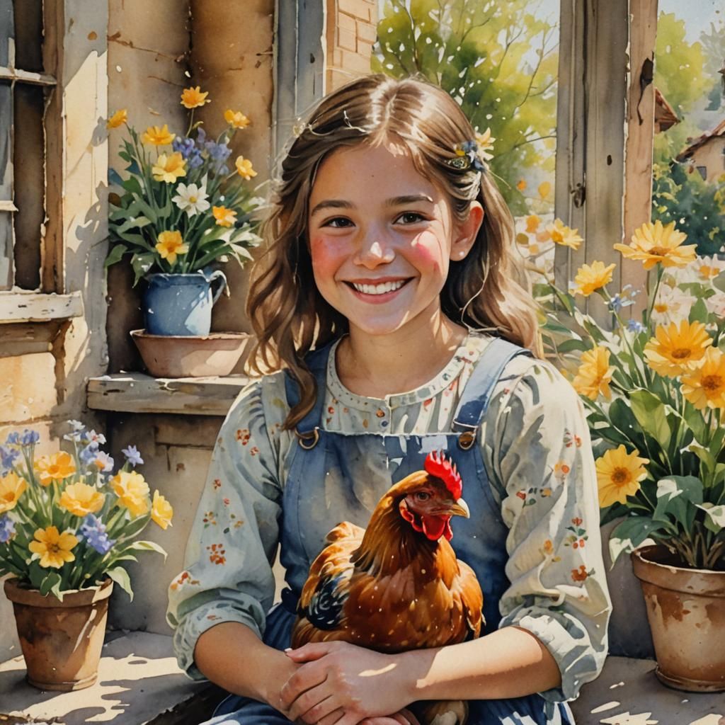 Mrs Cluck enjoys a Cuddle.  by @MissT