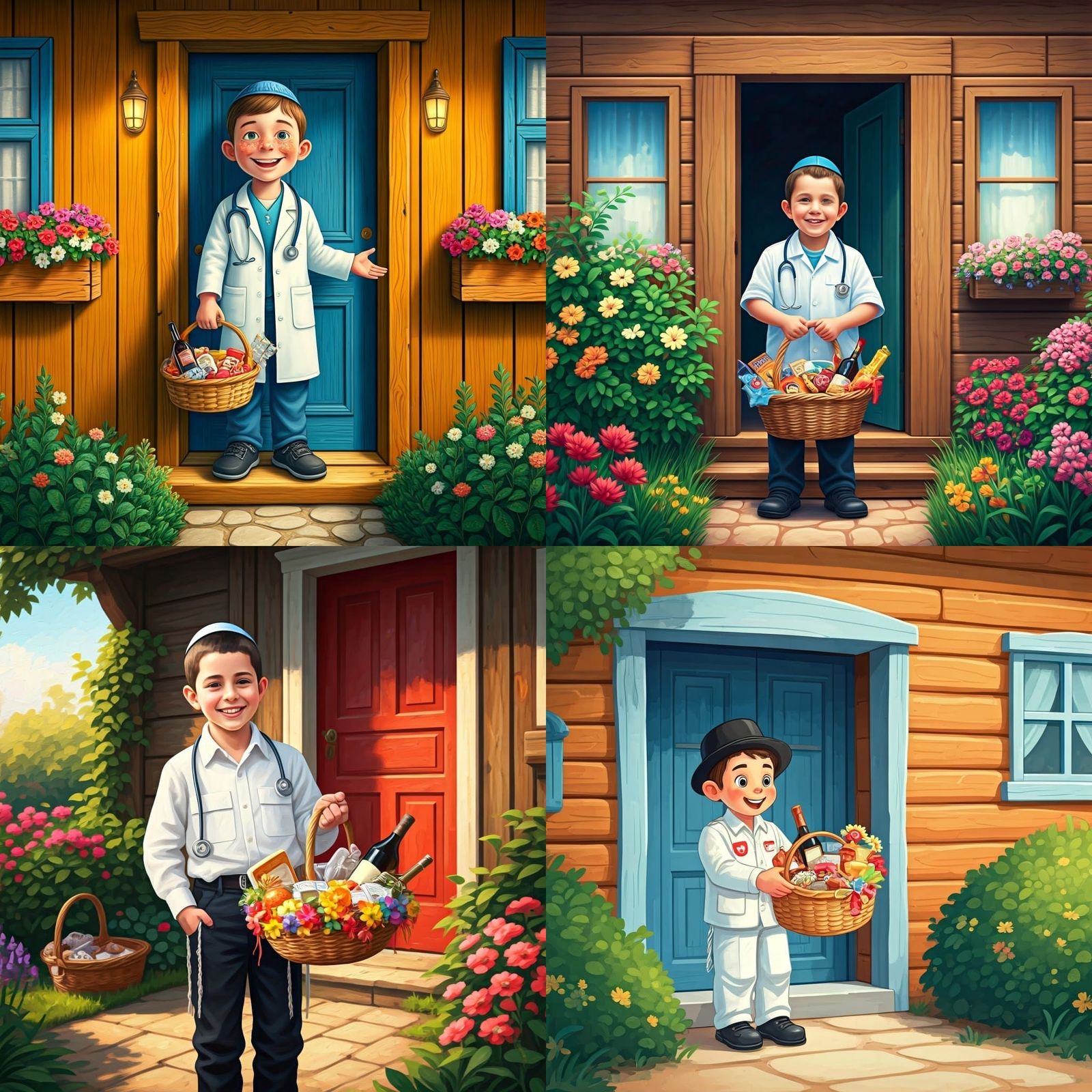 Orthodox Boy Delivers Joyful Gift Basket