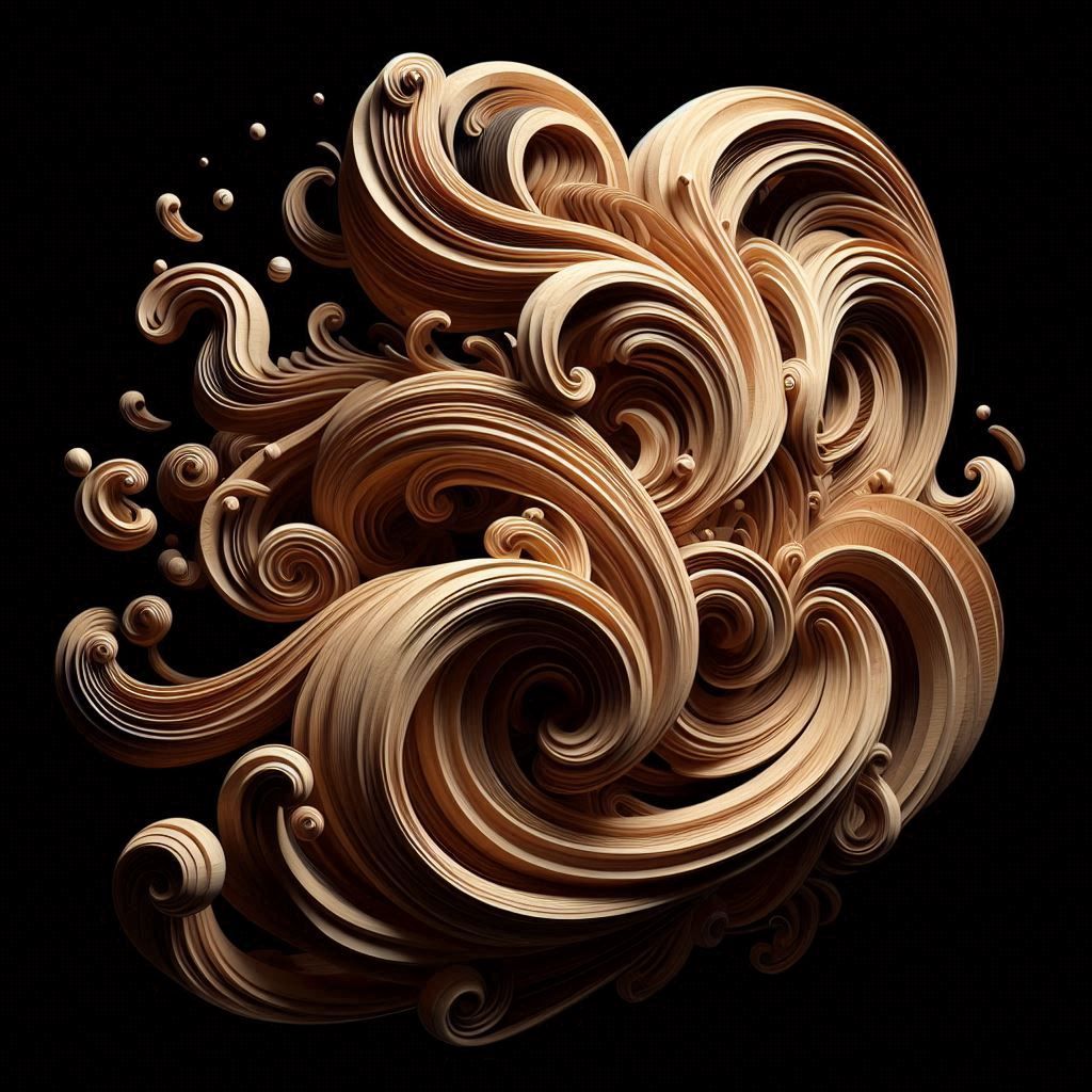 Abstract wooden sculpture