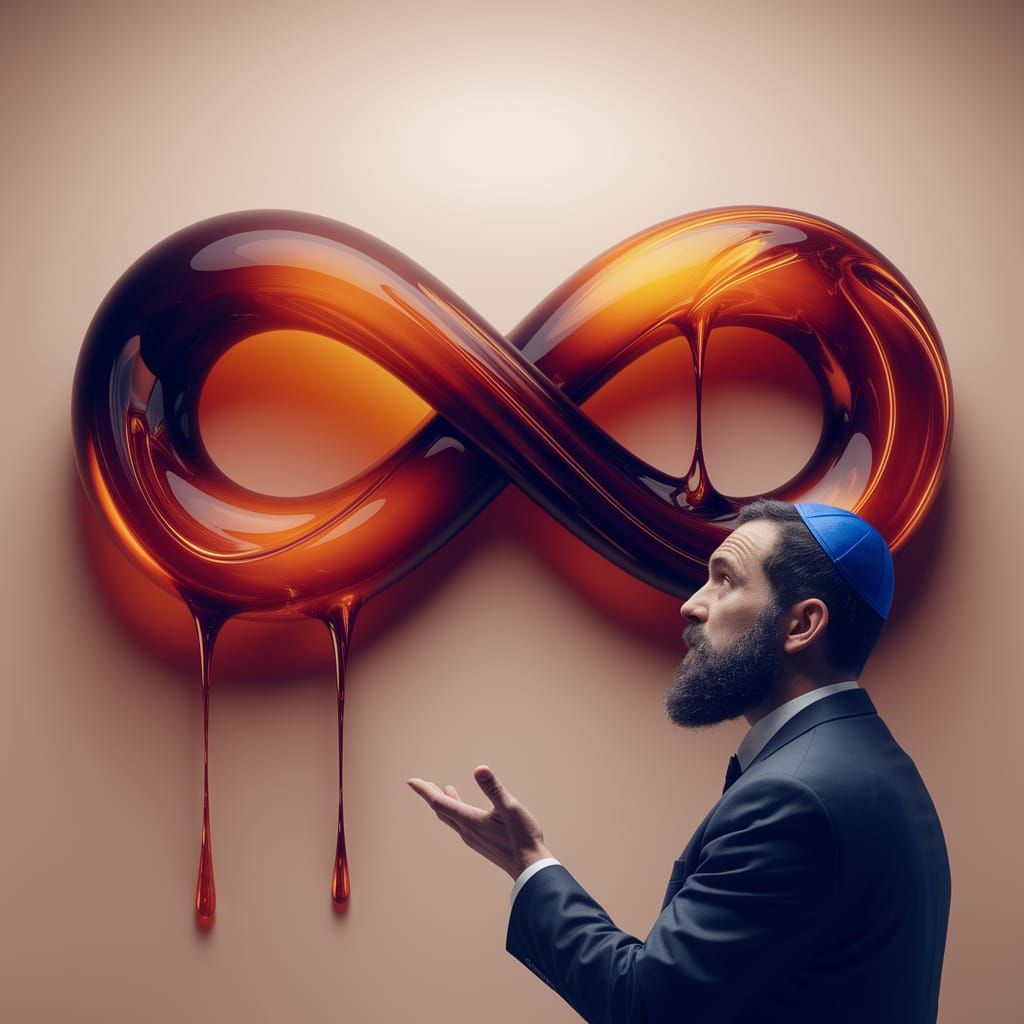 A Deeply Contemplative Jewish Man Contemplates Infinity