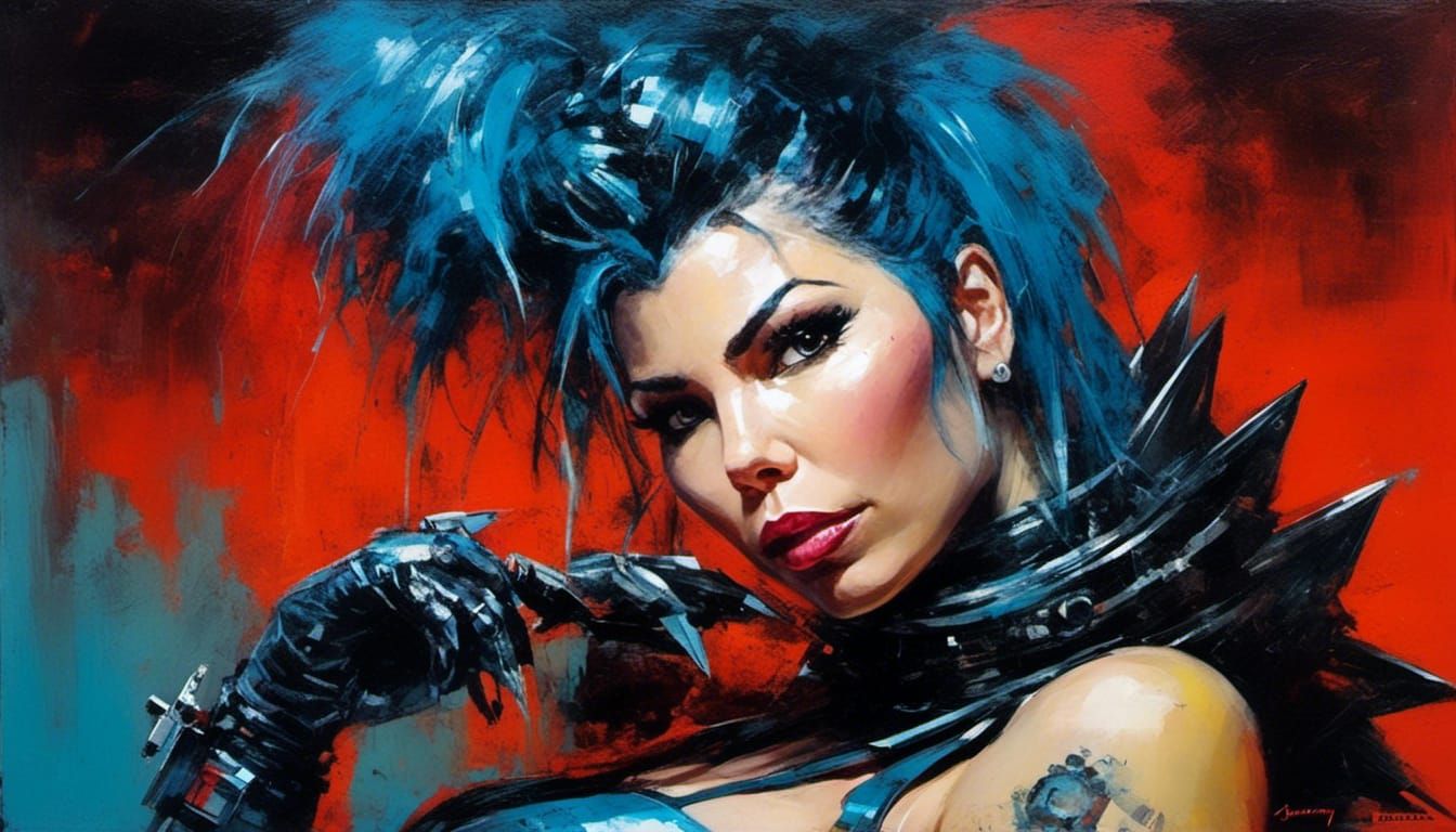 Gothic Sci-Fi Pinup in Aetherpunk Style