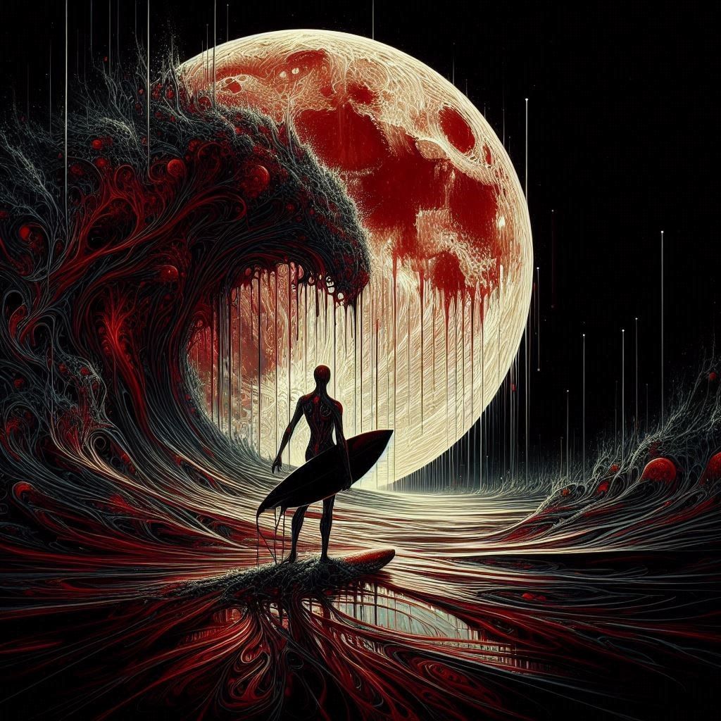 blood moon surfer