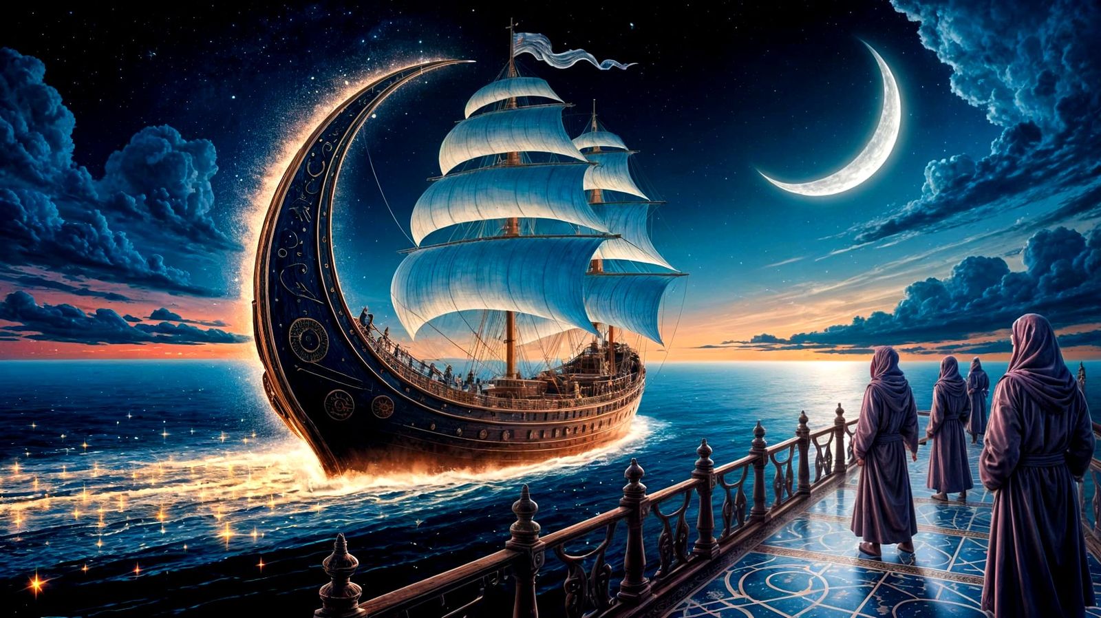  Crescent Ship  by @photon