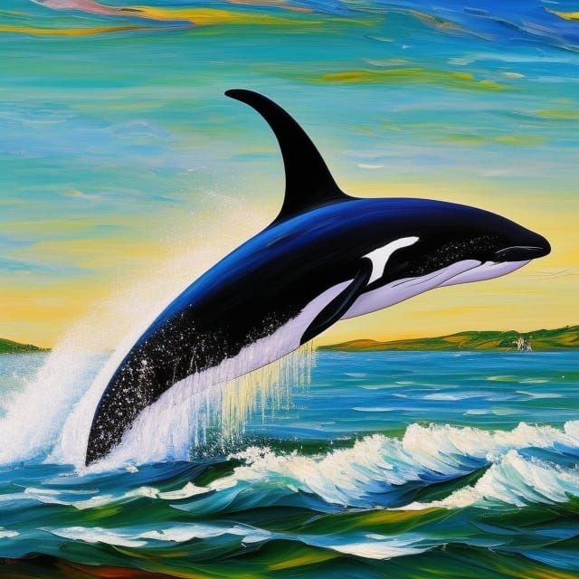 Beautiful Orca Whale - AI Generated Artwork - NightCafe Creator