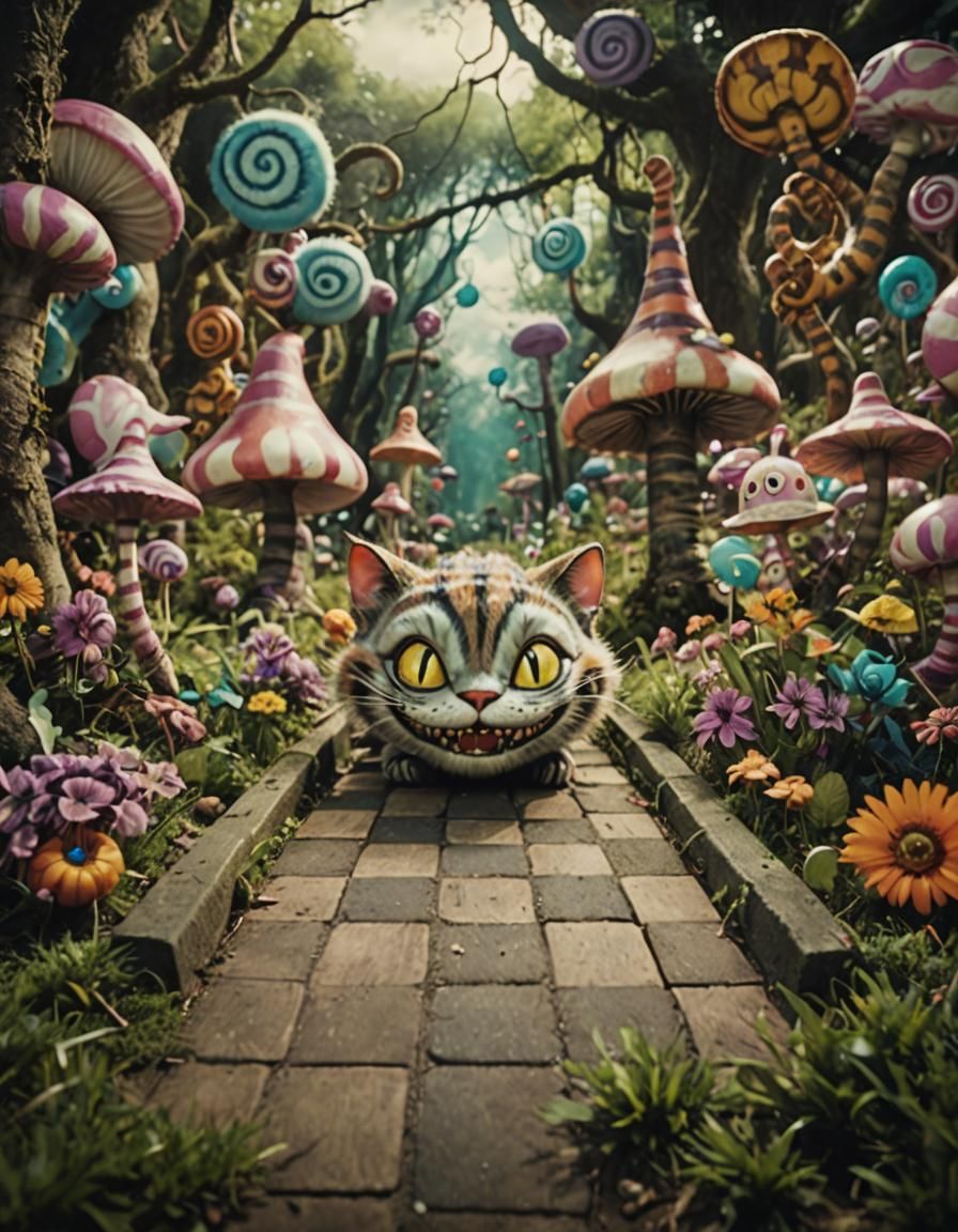 Mushrooms, Cheshire cat