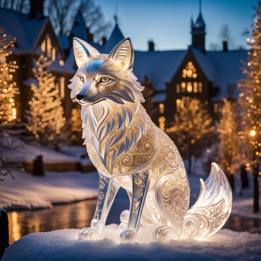 Beautiful ice fox  by @That cinema teacher