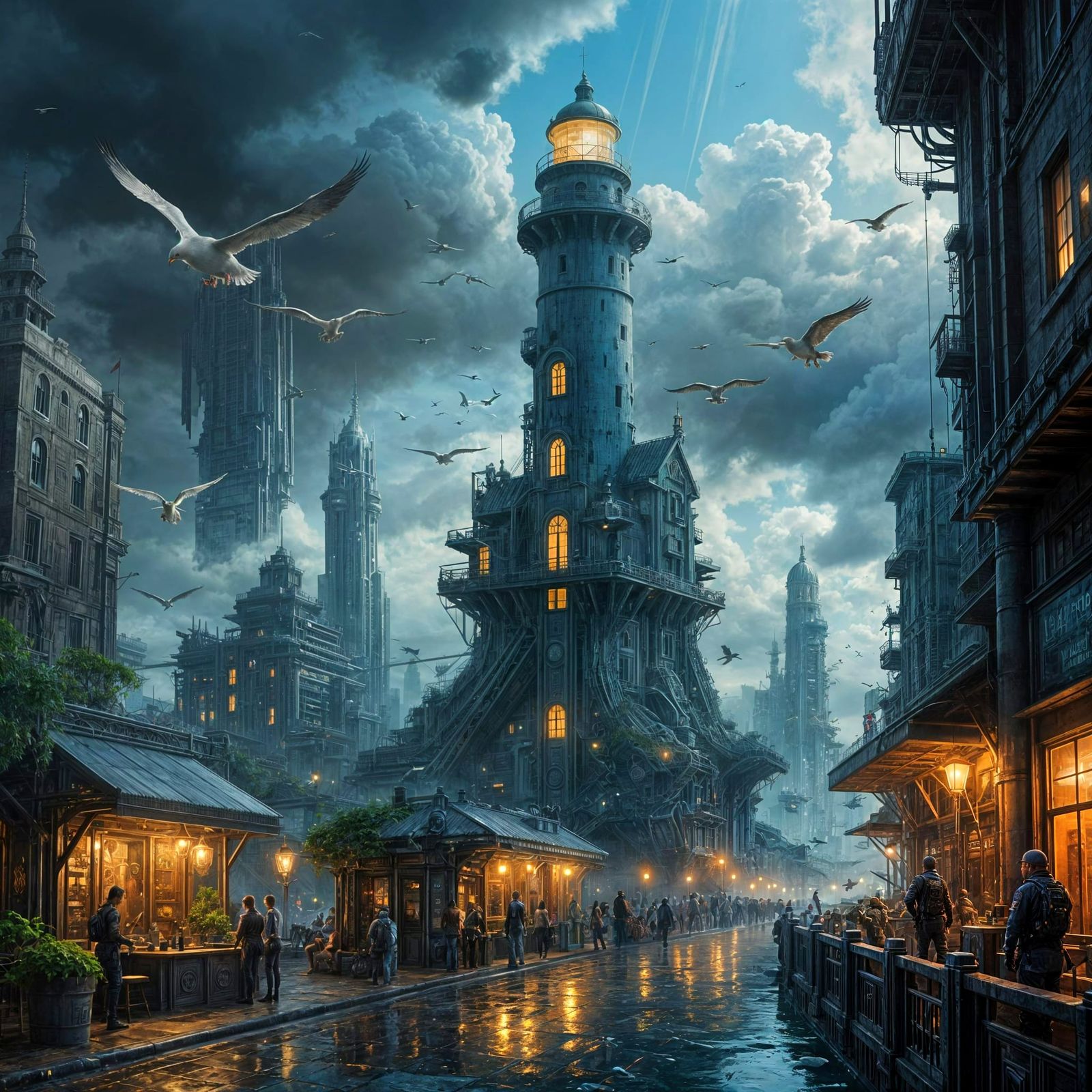 the Surreal Lighthouse  by @Creative Digital Artist