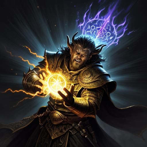 Cleric wielding divine power 