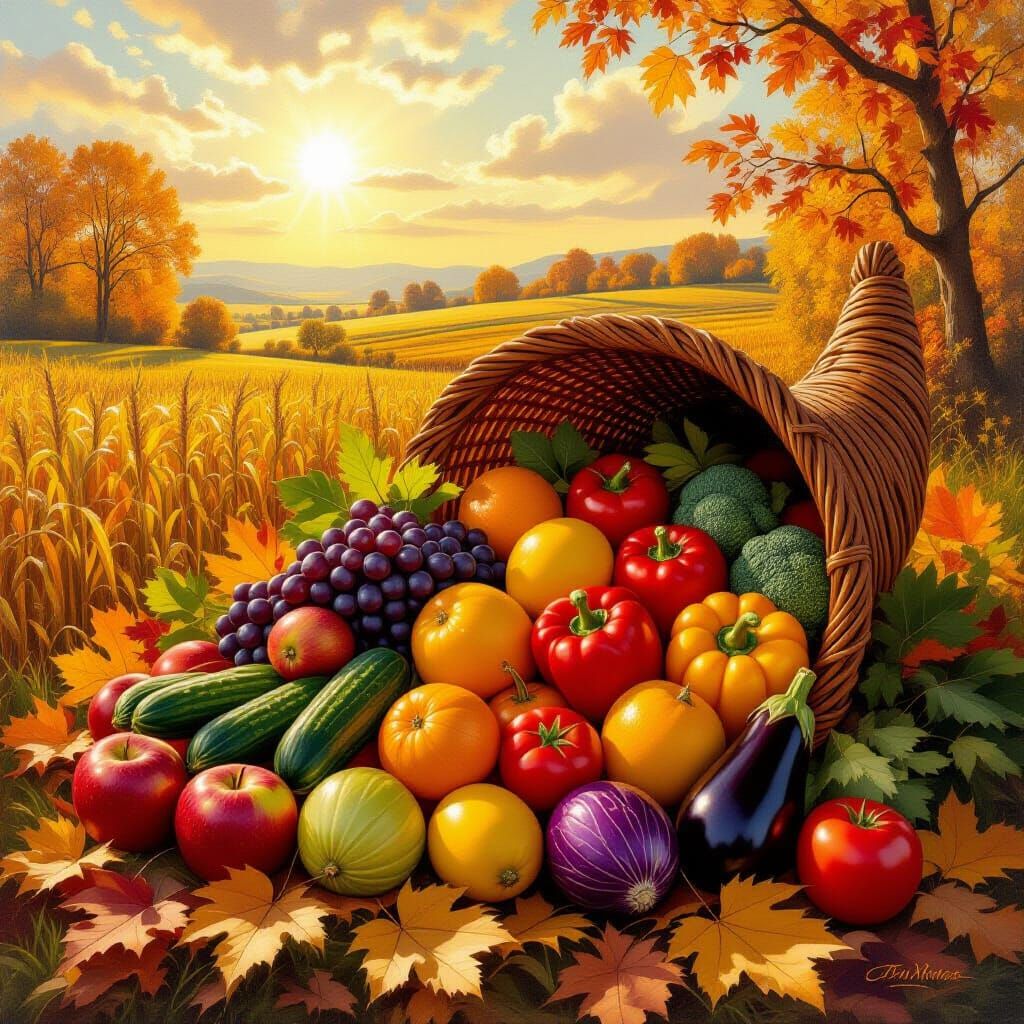 Cornucopia in an Autumn Landscape  by @MrMachineElf