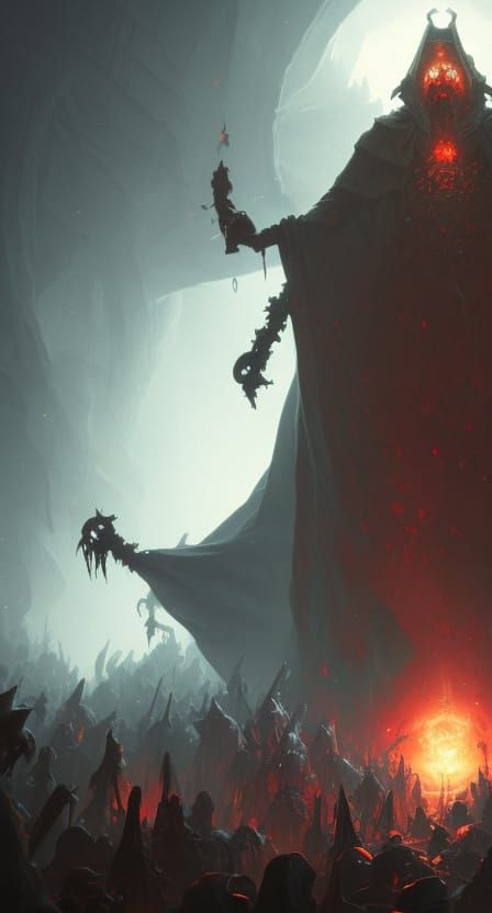 a Powerful lich and his undead army