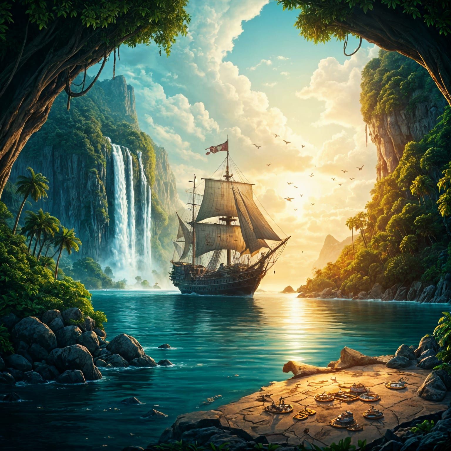 Treasure Island  by @Atatorus