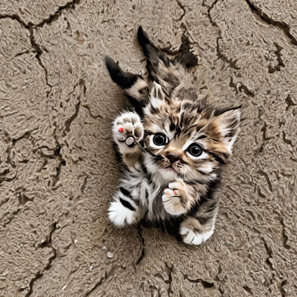 realistic cute kitten
