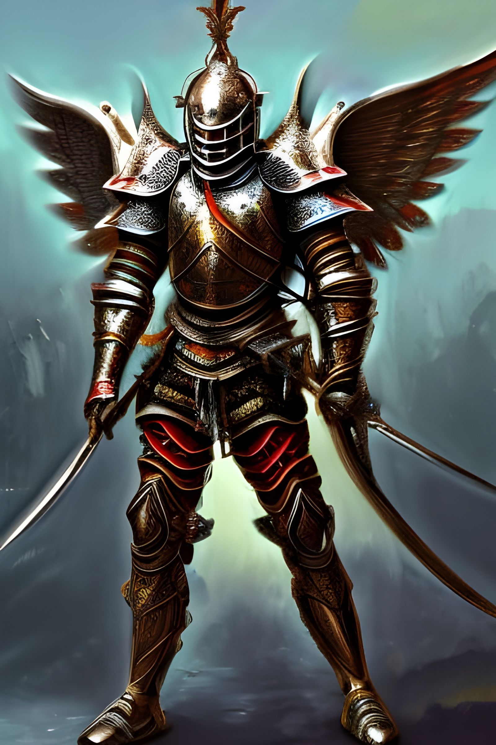 Winged knight - AI Generated Artwork - NightCafe Creator