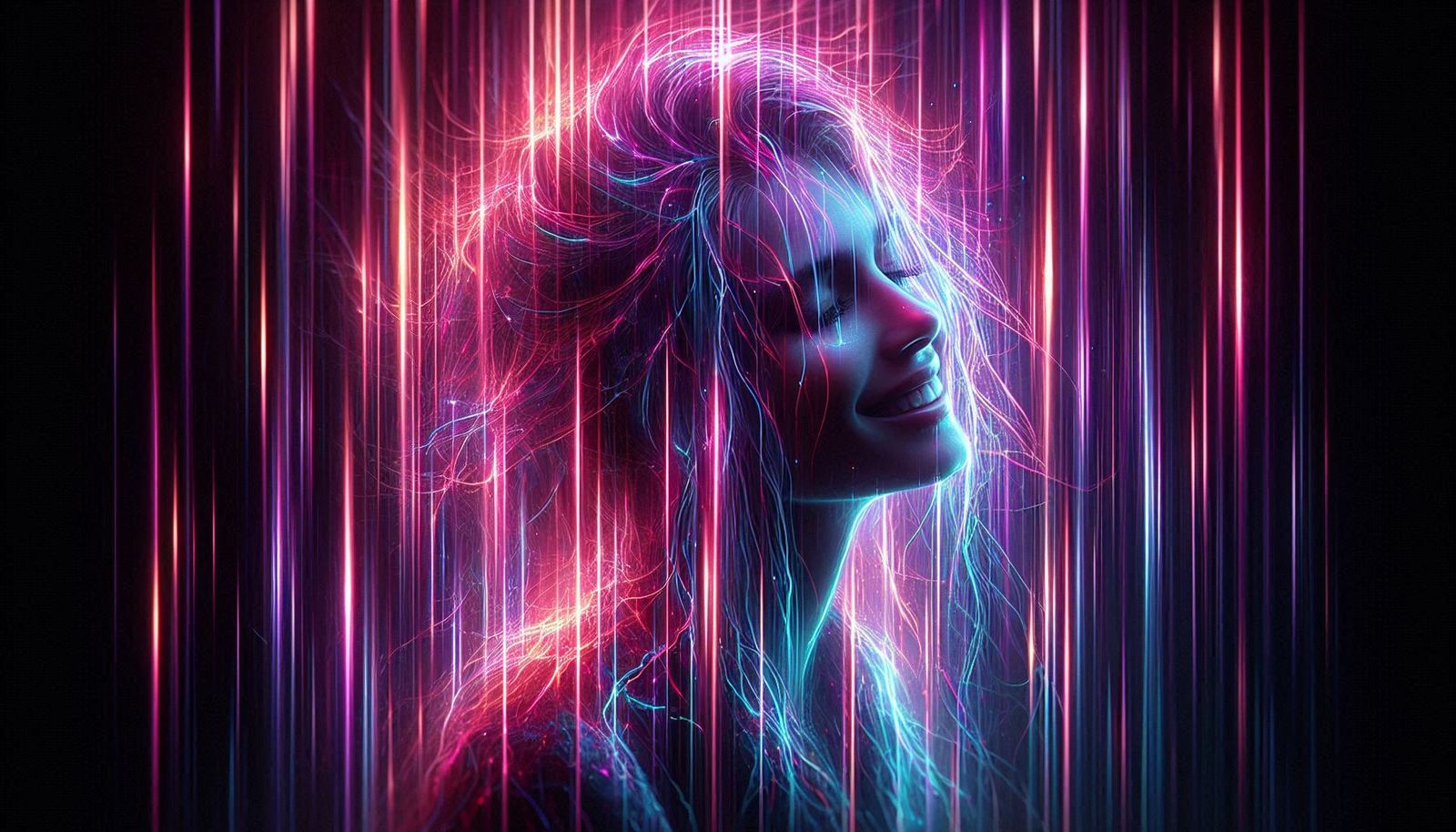 Blazing Grace 🌸🙏 Overlay Neon Rain