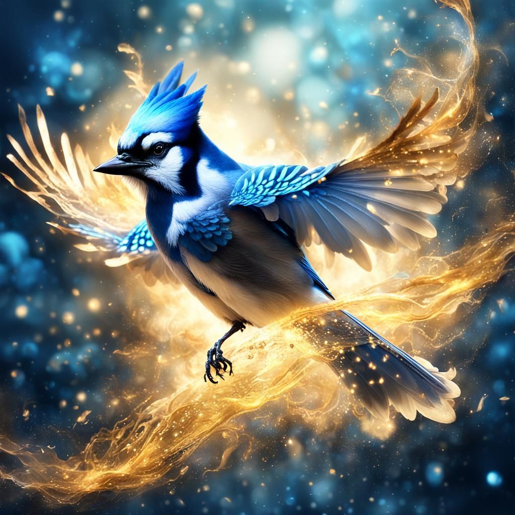 Glowing Blue Jay