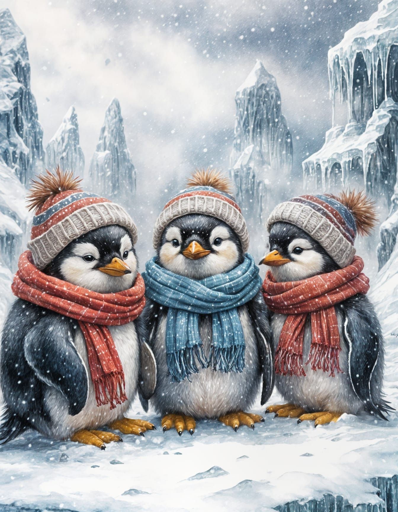 Snow ducks (penguins)  by @Stud Muffin