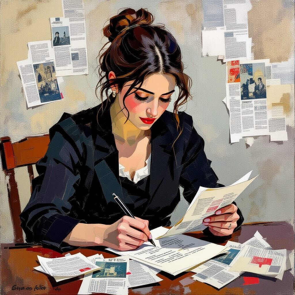 lettre  écrite avec des morceaux de papier journal  by @lola besferder