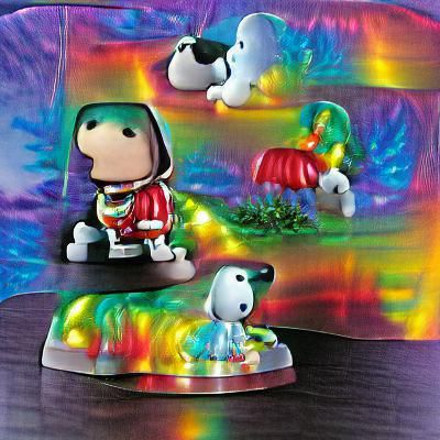 Snoopy Christmas colourful holographic