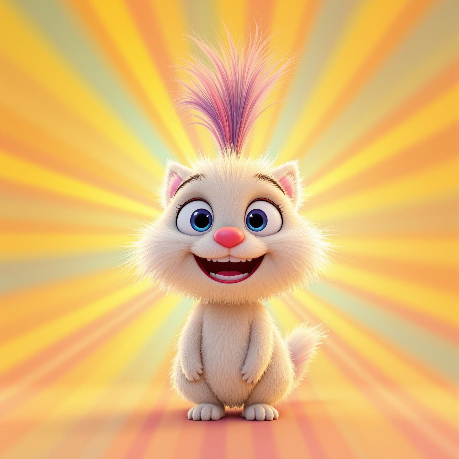 adorable character, Pixar, Disney, concept art, 3d digital art, Maya 3D, ZBrush Central 3D shading, bright colored backg...