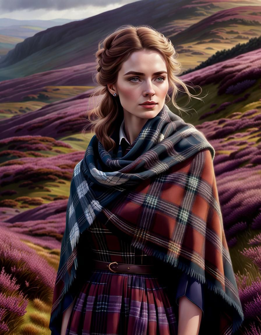 Scottish Woman in the Heather  by @MelanieL
